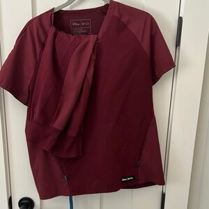 Women's Maroon Scrub set